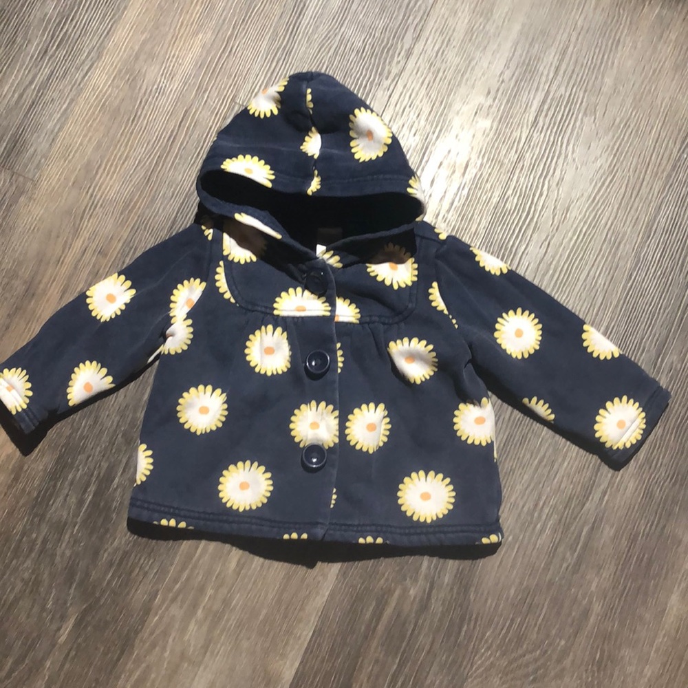Girls Gymboree Thick Button up Sweatshirt Sz 2
